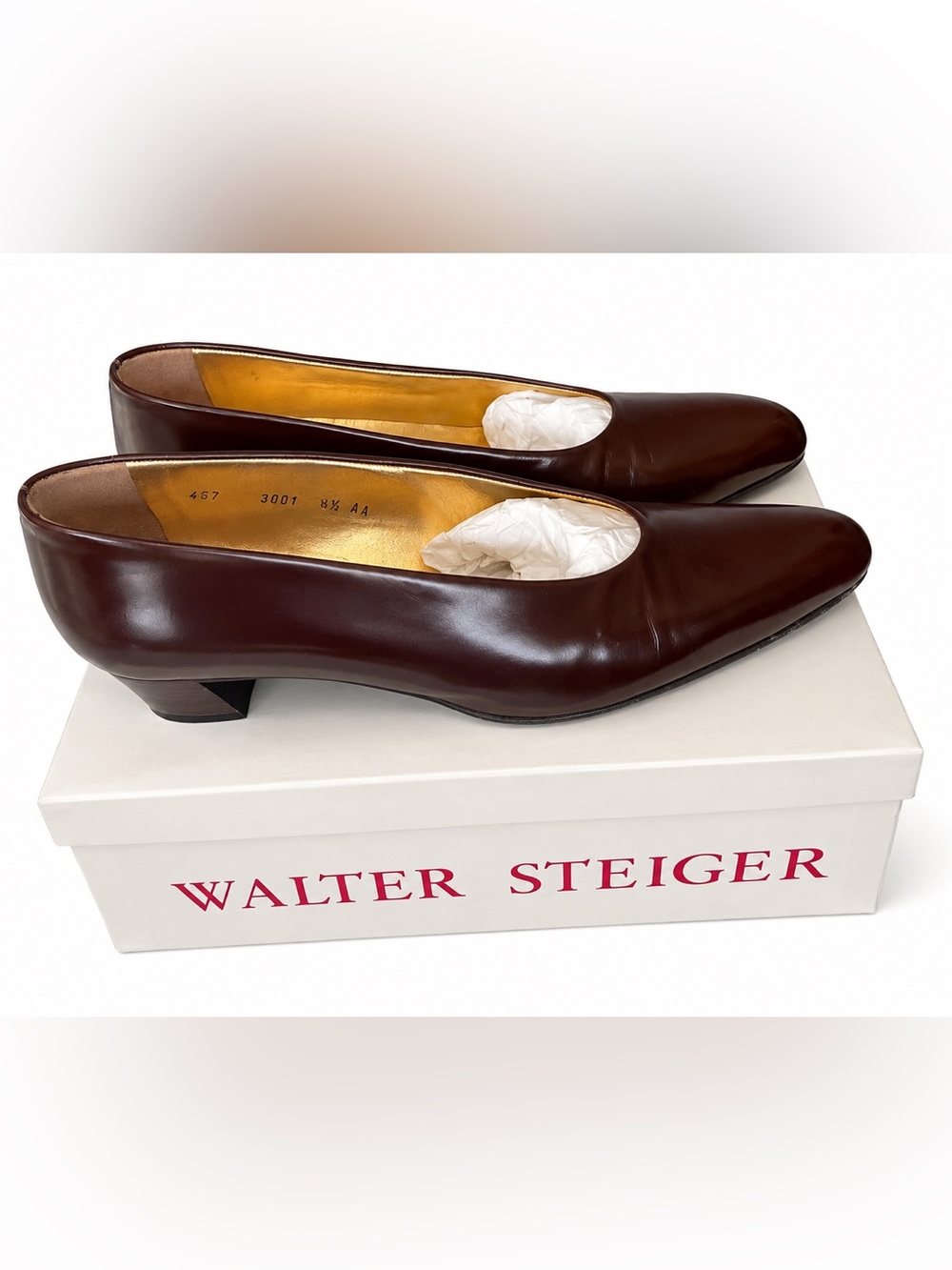 Walter Steiger Dark Brown Leather Pointed-Toe Oxfords